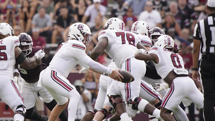 South Carolina football offensive lineman Trovon Baugh was named a Freshman All-American