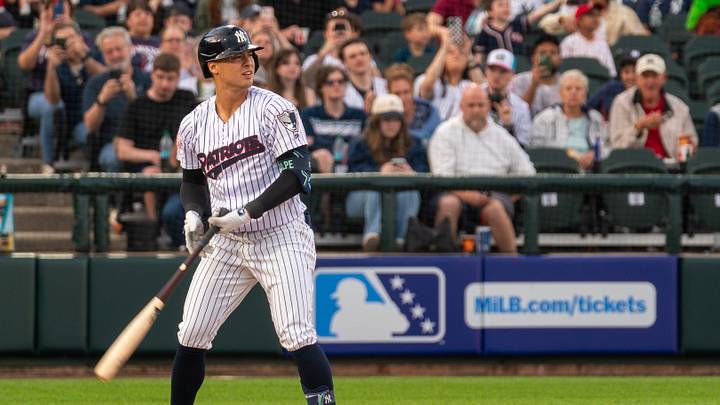 Yankees shortstop Anthony Volpe continued his rehab assignment with the Somerset Patriots at TD Bank Ballpark in Bridgewater on April 17, 2026.