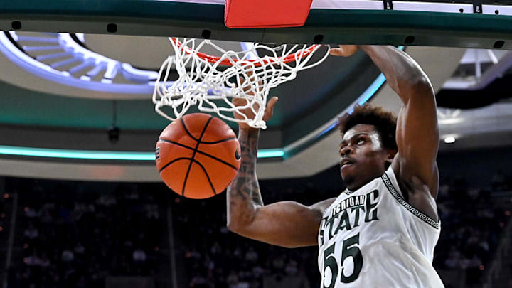 Michigan State Spartans forward Coen Carr (55)