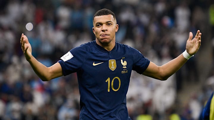 Kylian Mbappé a réduit le score. Kylian Mbappé a réduit le score.