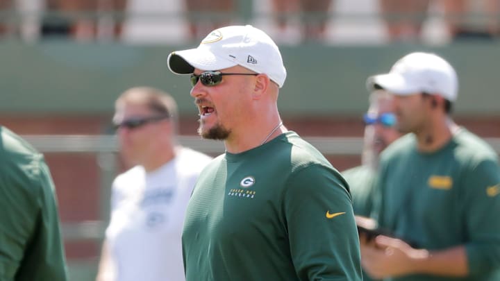 Packers offensive coordinator Nathaniel Hackett during a joint training camp practice with the Houston Texans at Ray Nitchske Field Tuesday, August 6, 2019, in Ashwaubenon, Wis.

Gpg Packers Texans 080619 Jc0492