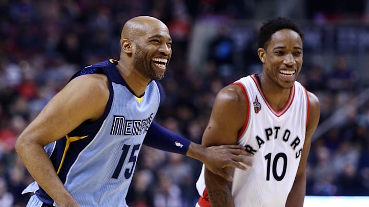 Vince Carter, Memphis Grizzlies and DeMar DeRozan, Toronto Raptors