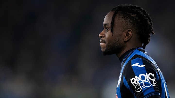 Ademola Lookman of Atalanta BC looks on during the UEFA...
