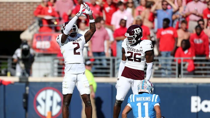 Aggies defensive back Jacoby Mathews (2)