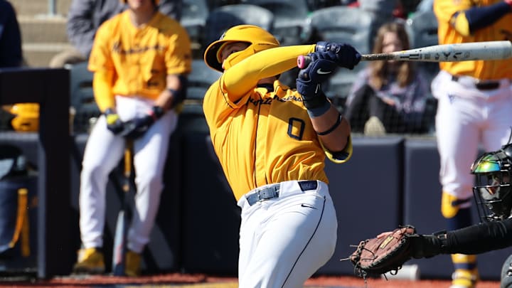 West Virginia University outfielder Jace Rinehart West Virginia University outfielder Jace Rinehart