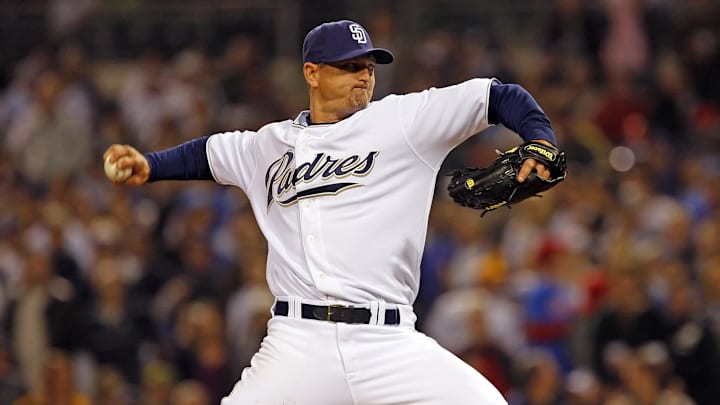 June 4, 2008; San Diego, CA, USA; San Diego Padres pitcher Trevor Hoffman (51) gets the save against the Chicago Cubs at Petco Park. The Padres beat the Cubs 2-1. Mandatory Credit: Jody Gomez-Imagn Images June 4, 2008; San Diego, CA, USA; San Diego Padres pitcher Trevor Hoffman (51) gets the save against the Chicago Cubs at Petco Park. The Padres beat the Cubs 2-1. Mandatory Credit: Jody Gomez-Imagn Images