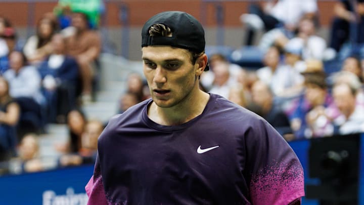 Jack Draper defeated Taylor Fritz in three sets during their second round match at the Rolex Paris Masters.