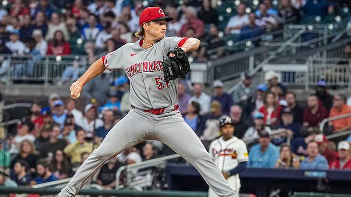 Sep 24, 2026; Cumberland, Georgia, USA; Cincinnati Reds pitcher Brady Singer (51) pitches against the Atlanta Braves during the first inning at Truist Park. Mandatory Credit: Dale Zanine-Imagn Images Sep 24, 2026; Cumberland, Georgia, USA; Cincinnati Reds pitcher Brady Singer (51) pitches against the Atlanta Braves during the first inning at Truist Park. Mandatory Credit: Dale Zanine-Imagn Images