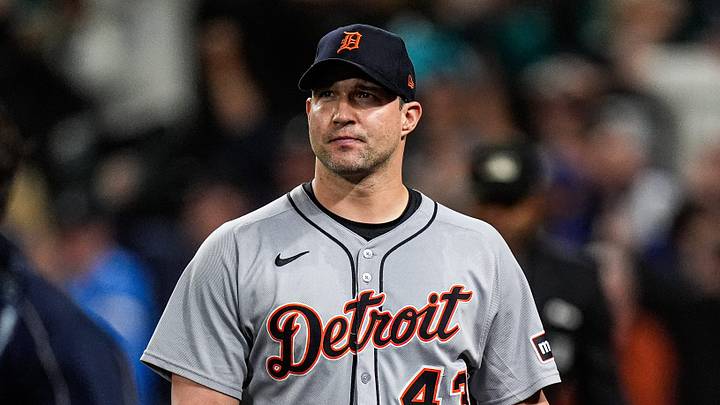 Detroit Tigers pitcher Tommy Kahnle walks off the field after the 3-2 loss to the Seattle Mariners in 15 innings at ALDS Game 5 at T-Mobile Park in Seattle on Friday, Oct. 10, 2025.