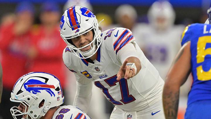Oct 12, 2026; Inglewood, California, USA; Buffalo Bills quarterback Josh Allen (17) calls a play against the Los Angeles Rams at SoFi Stadium. Mandatory Credit: Jayne Kamin-Oncea-Imagn Images Oct 12, 2026; Inglewood, California, USA; Buffalo Bills quarterback Josh Allen (17) calls a play against the Los Angeles Rams at SoFi Stadium. Mandatory Credit: Jayne Kamin-Oncea-Imagn Images