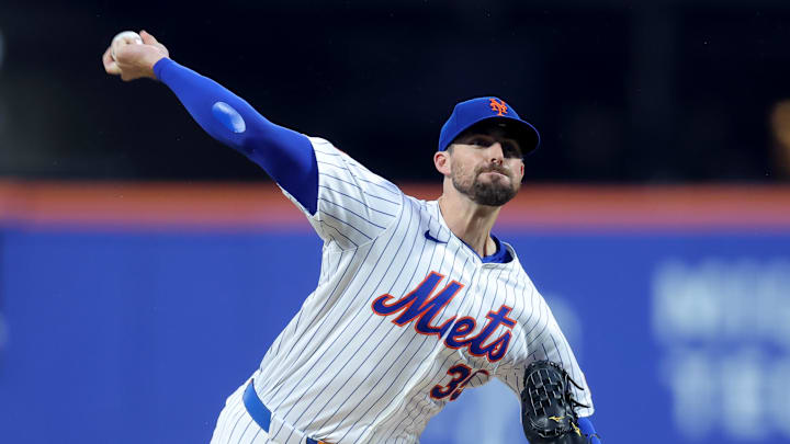 May 14, 2025; New York City, New York, USA; New York Mets starting pitcher Clay Holmes (35) pitches against the Pittsburgh Pirates during the first inning at Citi Field. Mandatory Credit: Brad Penner-Imagn Images