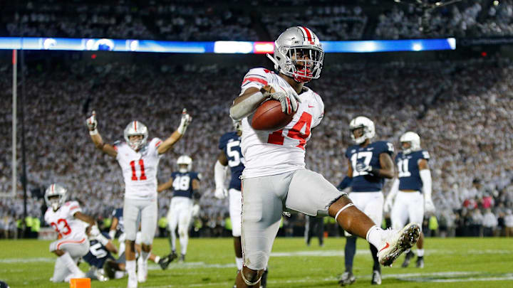 Ohio State receiver K.J. Hill spoiled Penn State's White Out party in 2018 with a 24-yard catch-and-run touchdown with 2:03 remaining gave the Buckeyes a 27-26 win.
