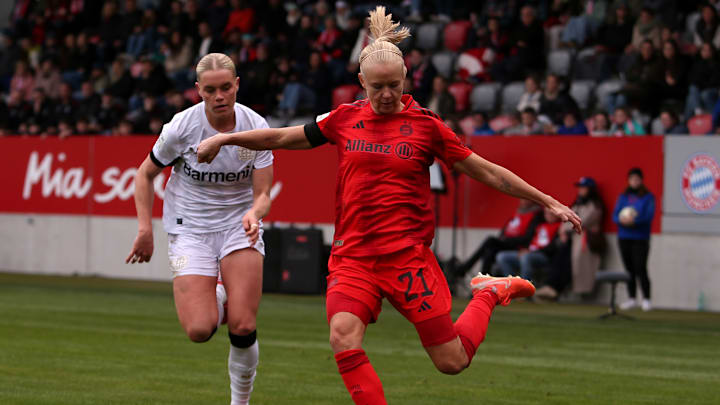Pernille Harder und der FC Bayern München stehen kurz vor der dritten Meisterschaft in Folge