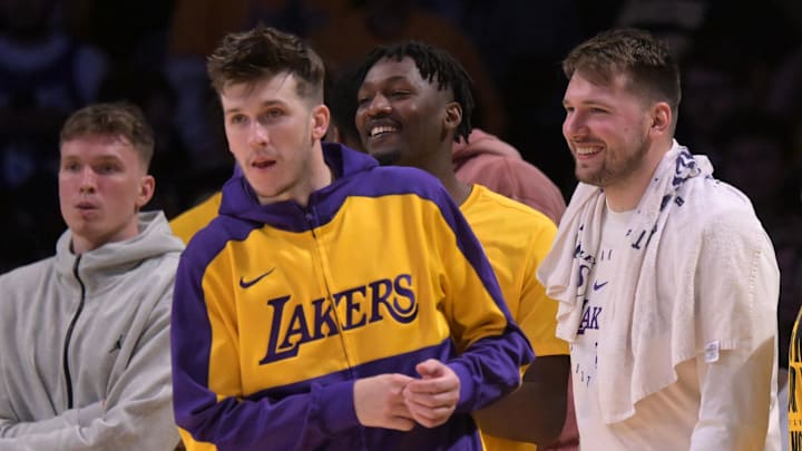 Dalton Knecht was in sweats on the bench on Monday night, three days after the Lakers traded him to the Hornets.