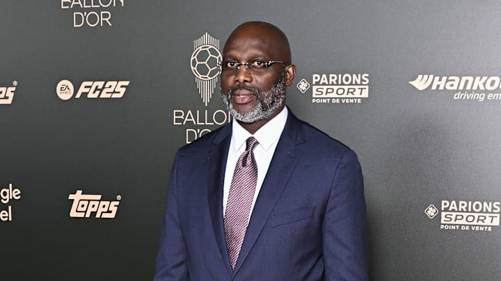 George Weah at the ballon d'or ceremony 