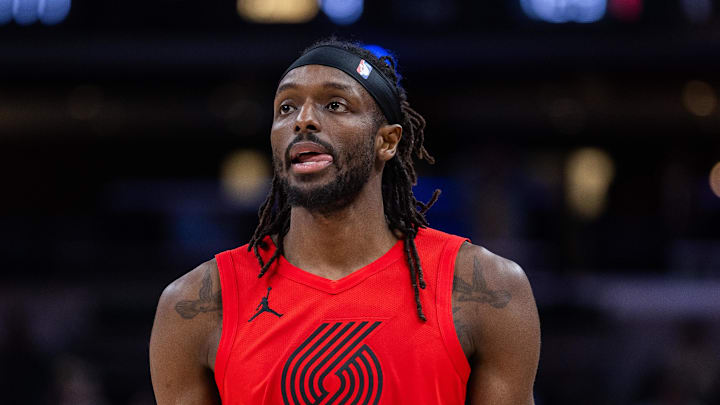 Mar 18, 2026; Indianapolis, Indiana, USA; Portland Trail Blazers forward Jerami Grant (9) Mandatory Credit: Trevor Ruszkowski-Imagn Images