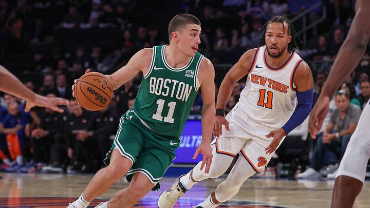 Boston Celtics guard Payton Pritchard (11) has much in common with Knicks star guard Jalen Brunson (11). Vincent Carchietta-USA TODAY Sports Boston Celtics guard Payton Pritchard (11) has much in common with Knicks star guard Jalen Brunson (11). Vincent Carchietta-USA TODAY Sports