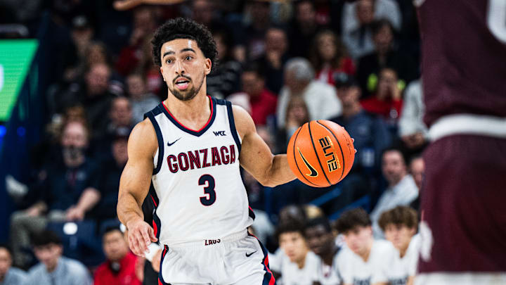 Gonzaga Bulldogs guard Braeden Smith (3). Gonzaga Bulldogs guard Braeden Smith (3).