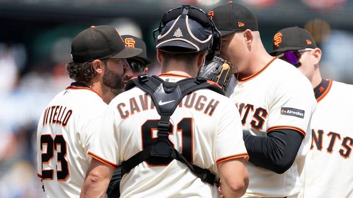 San Francisco Giants mound conference | Credit: D. Ross Cameron San Francisco Giants mound conference | Credit: D. Ross Cameron