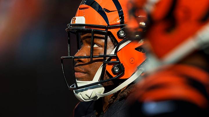 Aug 22, 2026; Cincinnati, Ohio, USA; Cincinnati Bengals running back Kentrel Bullock (31) stands on the field during warmups before the game against the Chicago Bears at Paycor Stadium. Mandatory Credit: Katie Stratman-Imagn Images Aug 22, 2026; Cincinnati, Ohio, USA; Cincinnati Bengals running back Kentrel Bullock (31) stands on the field during warmups before the game against the Chicago Bears at Paycor Stadium. Mandatory Credit: Katie Stratman-Imagn Images