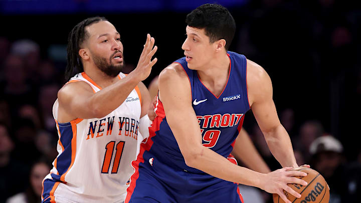 Simone Fontecchio, Detroit Pistons and Jalen Brunson, New York Knicks