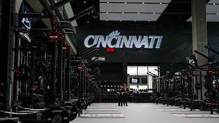 The bottom level weight room, Wednesday, June 11, 2025, at Sheakley Indoor Performance Center in Cincinnati.