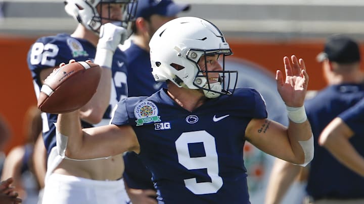 Trace McSorley before No. 13 Penn State's 27–24 loss to No. 16 Kentucky in the Citrus Bowl on Jan. 1, 2019.
