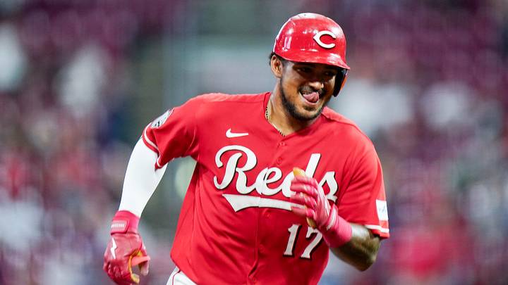 Cincinnati Reds center fielder Dane Myers (17) runs the bases after hitting a homer in the fifth inning of a MLB game between the Cincinnati Reds and Los Angeles Dodgers, Wednesday, Sept. 16, 2026, at Great American Ball Park in downtown Cincinnati. Cincinnati Reds center fielder Dane Myers (17) runs the bases after hitting a homer in the fifth inning of a MLB game between the Cincinnati Reds and Los Angeles Dodgers, Wednesday, Sept. 16, 2026, at Great American Ball Park in downtown Cincinnati.