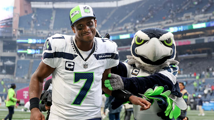 Blitz and Geno Smith of the Seattle Seahawks