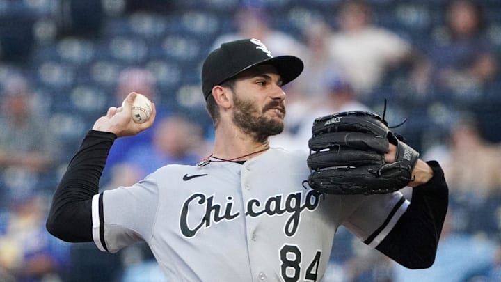 Sep 5, 2023; Kansas City, Missouri, USA; Chicago White Sox starting pitcher Dylan Cease (84)