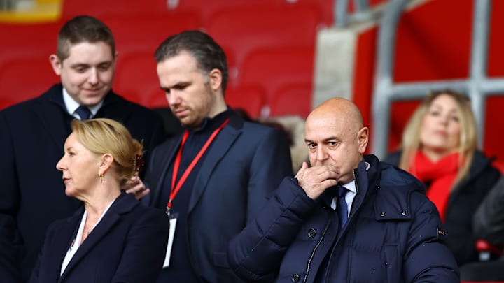 Daniel Levy looking on at St Mary's, ironically where Antonio Conte's famous rant took place