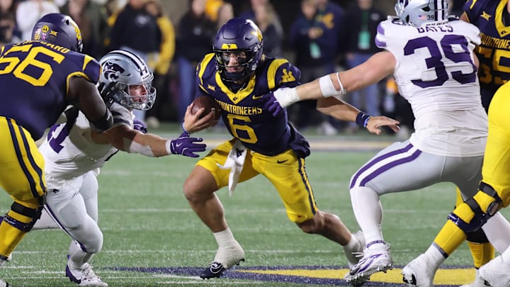 West Virginia University quarterback Garrett Greene