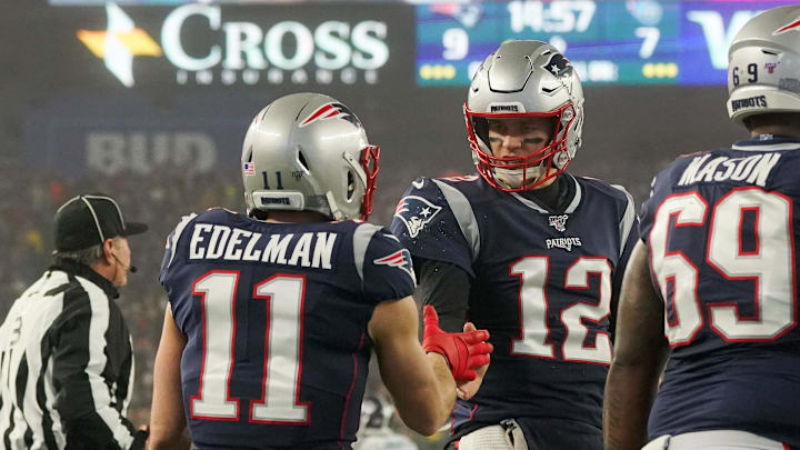 Jan 4, 2020; Foxborough, Massachusetts, USA; New England Patriots wide receiver Julian Edelman (11) Jan 4, 2020; Foxborough, Massachusetts, USA; New England Patriots wide receiver Julian Edelman (11)