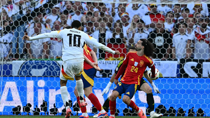 Die Aufregerszene das Spiel: Marc Cucurella bekommt den Ball an die Hand Die Aufregerszene das Spiel: Marc Cucurella bekommt den Ball an die Hand