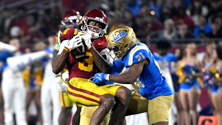 USC Trojans defeated the UCLA Bruins 29-10 to win a NCAA football game at the Los Angeles Memorial