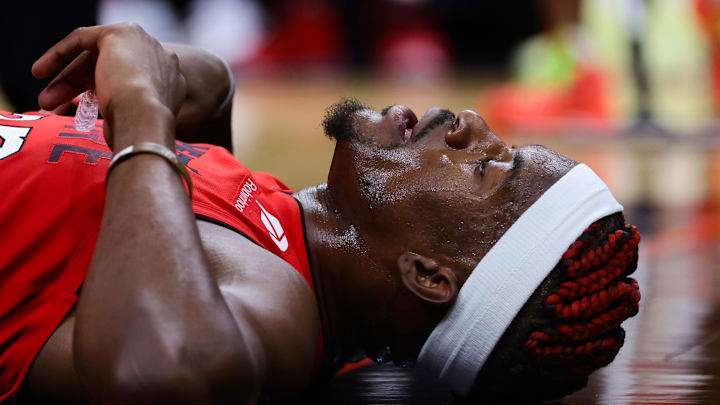 Nov 18, 2024; Miami, Florida, USA; Miami Heat forward Jimmy Butler (22) looks on after drawing a foul against the Philadelphia 76ers during the second quarter at Kaseya Center. Mandatory Credit: Sam Navarro-Imagn Images Nov 18, 2024; Miami, Florida, USA; Miami Heat forward Jimmy Butler (22) looks on after drawing a foul against the Philadelphia 76ers during the second quarter at Kaseya Center. Mandatory Credit: Sam Navarro-Imagn Images