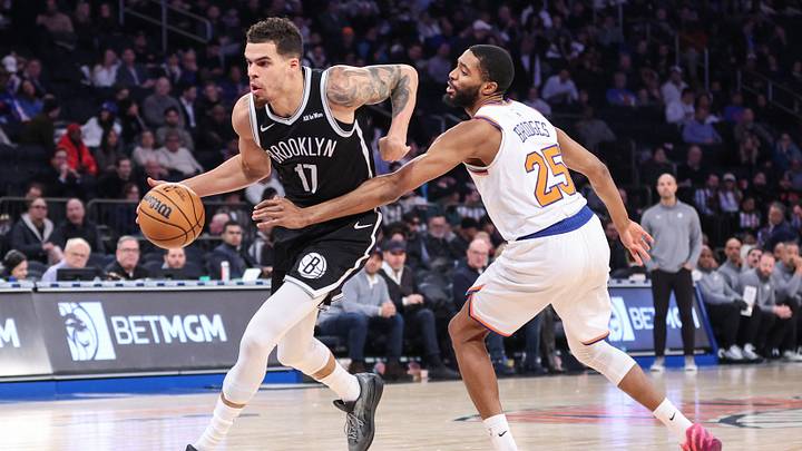 Jan 21, 2026; New York, New York, USA; Brooklyn Nets forward Michael Porter Jr. (17) drives past New York Knicks guard Mikal Bridges (25) in the third quarter at Madison Square Garden. Mandatory Credit: Wendell Cruz-Imagn Images Jan 21, 2026; New York, New York, USA; Brooklyn Nets forward Michael Porter Jr. (17) drives past New York Knicks guard Mikal Bridges (25) in the third quarter at Madison Square Garden. Mandatory Credit: Wendell Cruz-Imagn Images