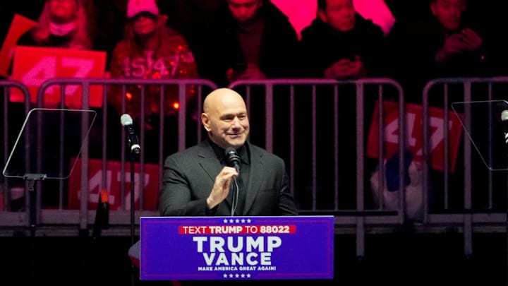Dana White, speaks during the ‘Make America Great Again Victory Rally’ Dana White, speaks during the ‘Make America Great Again Victory Rally’