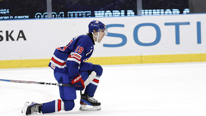 Cutter Gauthier’s second goal of the tournament was an important one as it will send USA to the gold medal game at the 2024 World Juniors.