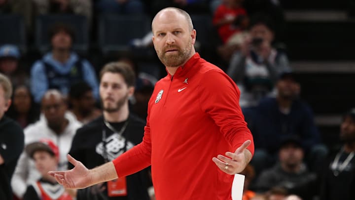 Mar 1, 2025; Memphis, Tennessee, USA; Memphis Grizzlies head coach Taylor Jenkins reacts during the fourth quarter against the San Antonio Spurs at FedExForum. Mandatory Credit: Petre Thomas-Imagn Images