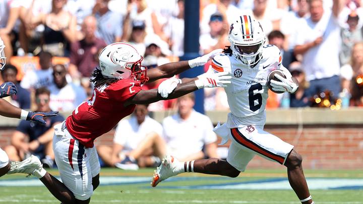 Auburn receiver Bryce Cain could be considered one of the Tigers' x-factors if he ends up playing to his potential in 2026. Auburn receiver Bryce Cain could be considered one of the Tigers' x-factors if he ends up playing to his potential in 2026.