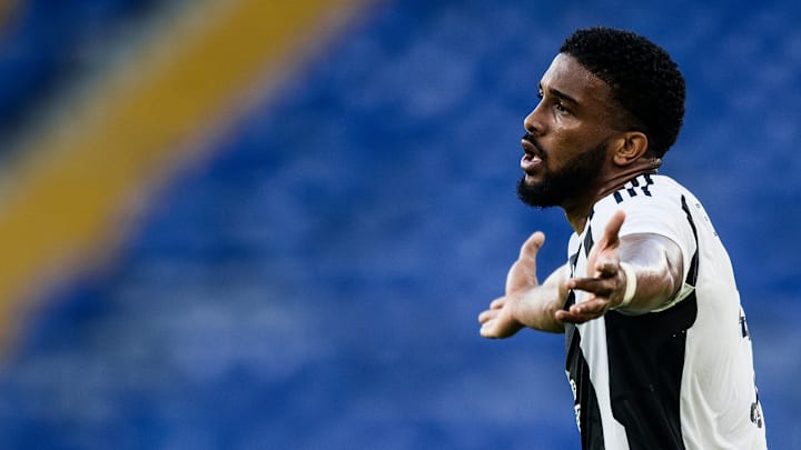 Gleison Bremer of Juventus FC reacts during the Serie A...