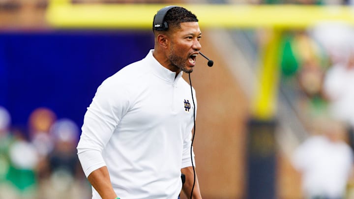 Notre Dame head coach Marcus Freeman addressed his stance on interest from NFL teams.