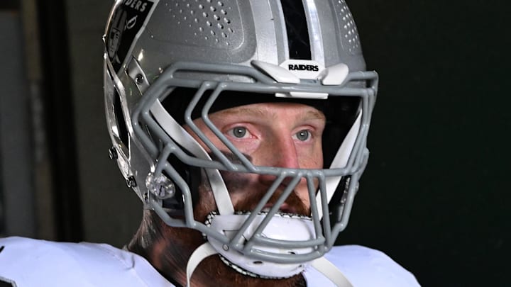 Dec 14, 2025; Philadelphia, Pennsylvania, USA; Las Vegas Raiders defensive end Maxx Crosby (98) in the tunnel against the Philadelphia Eagles at Lincoln Financial Field. Mandatory Credit: Eric Hartline-Imagn Images Dec 14, 2025; Philadelphia, Pennsylvania, USA; Las Vegas Raiders defensive end Maxx Crosby (98) in the tunnel against the Philadelphia Eagles at Lincoln Financial Field. Mandatory Credit: Eric Hartline-Imagn Images
