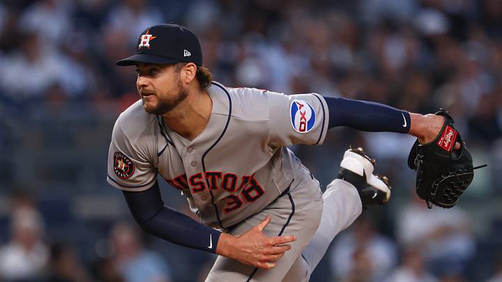 Houston Astros pitcher Peter Lambert (38) Credit: Vincent Carchietta-Imagn Images