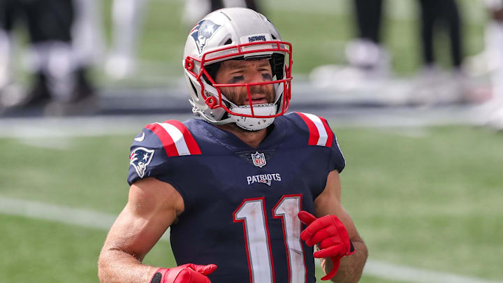 Sep 27, 2020; Foxborough, Massachusetts, USA; New England Patriots receiver Julian Edelman (11)