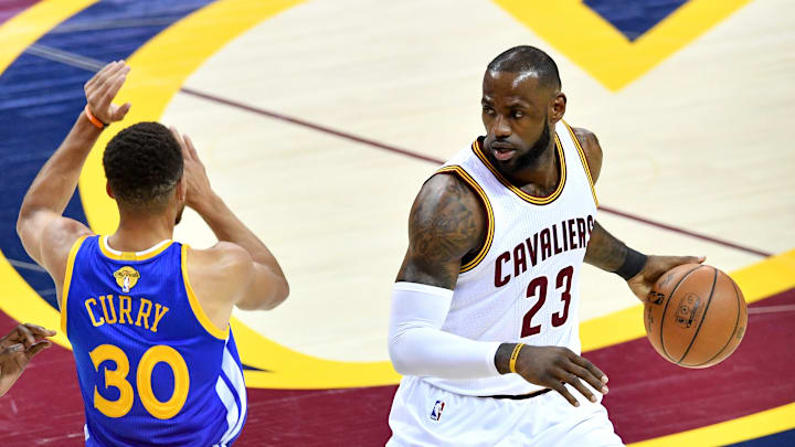 Stephen Curry, LeBron James, 2017 NBA Finals - Game Three