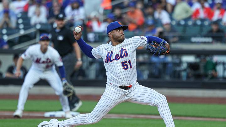 Jun 9, 2026; New York City, New York, USA; New York Mets pitcher Freddy Peralta (51) delivers a pitch during the first inning against the St. Louis Cardinals at Citi Field. Mandatory Credit: Vincent Carchietta-Imagn Images Jun 9, 2026; New York City, New York, USA; New York Mets pitcher Freddy Peralta (51) delivers a pitch during the first inning against the St. Louis Cardinals at Citi Field. Mandatory Credit: Vincent Carchietta-Imagn Images