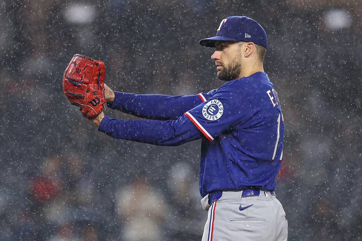 Texas Rangers pitcher Nathan Eovaldi