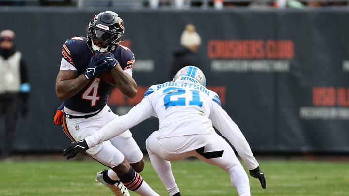 Chicago Bears running back D'Andre Swift. Chicago Bears running back D'Andre Swift.